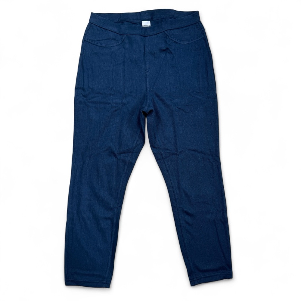 Jockey Chino Capri Leggings Blue Womens S Stretch‎ Elastic Waist New